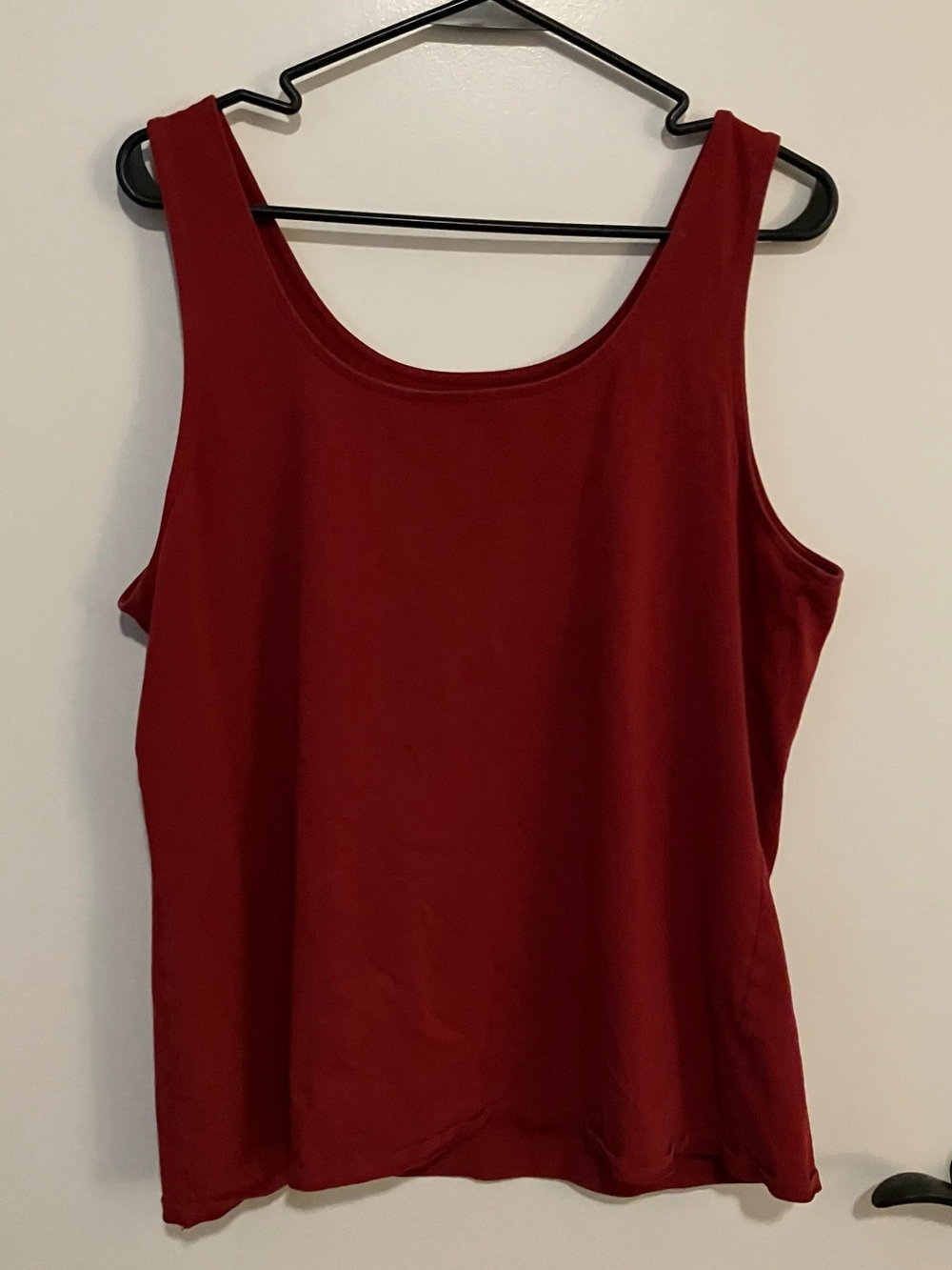 J. Jill Deep Red Scoop Neck Tank Plus